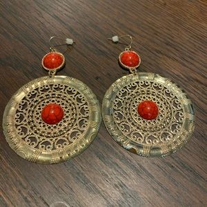 Red Statement Earrings